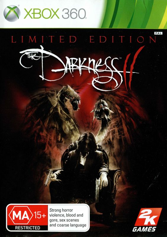 The Darkness II box art for Xbox 360